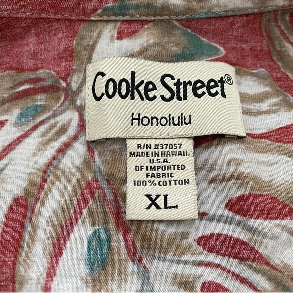 Cooke STREET Honolulu Aloha Reverse Print Hawaiian Shirt Men XL - Picture 8 of 9